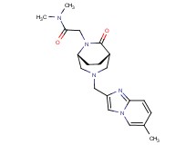 N,N-dimethyl-2-{(1S*,5R*)-3-[(6-methylimidazo[1,2-a]pyridin-2-yl)methyl]-7-oxo-3,6-diazabicyclo[3.2.2]non-6-yl}acetamide