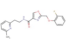 2-[(2-fluorophenoxy)methyl]-N-[2-(6-methyl-2-pyridinyl)ethyl]-1,3-oxazole-4-carboxamide