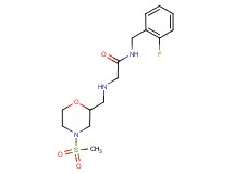 N-(2-fluorobenzyl)-2-({[4-(methylsulfonyl)morpholin-2-yl]methyl}amino)acetamide