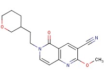 2-methoxy-5-oxo-6-[2-(tetrahydro-2H-pyran-3-yl)ethyl]-5,6-dihydro-1,6-naphthyridine-3-carbonitrile