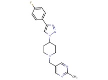 5-({4-[4-(4-fluorophenyl)-1H-1,2,3-triazol-1-yl]-1-piperidinyl}methyl)-2-methylpyrimidine trifluoroacetate