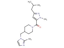 1-[(3-isobutyl-1-methyl-1H-pyrazol-5-yl)carbonyl]-4-[(2-methyl-1H-imidazol-1-yl)methyl]piperidine