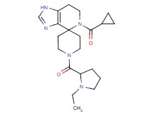 5-(cyclopropylcarbonyl)-1'-(1-ethylprolyl)-1,5,6,7-tetrahydrospiro[imidazo[4,5-c]pyridine-4,4'-piperidine]