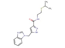 5-(1H-benzimidazol-1-ylmethyl)-N-[2-(isopropylthio)ethyl]-1H-pyrazole-3-carboxamide