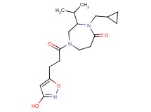 4-(cyclopropylmethyl)-1-[3-(3-hydroxyisoxazol-5-yl)propanoyl]-3-isopropyl-1,4-diazepan-5-one