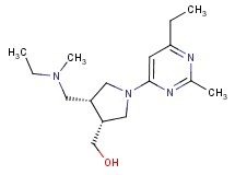 [(3R*,4R*)-4-{[ethyl(methyl)amino]methyl}-1-(6-ethyl-2-methylpyrimidin-4-yl)pyrrolidin-3-yl]methanol