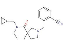 2-{[7-(cyclopropylmethyl)-6-oxo-2,7-diazaspiro[4.5]dec-2-yl]methyl}benzonitrile