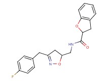 N-{[3-(4-fluorobenzyl)-4,5-dihydro-5-isoxazolyl]methyl}-2,3-dihydro-1-benzofuran-2-carboxamide