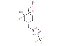 (4S)-4-(methoxymethyl)-3,3-dimethyl-1-{[3-(trifluoromethyl)-1,2,4-oxadiazol-5-yl]methyl}-4-piperidinol