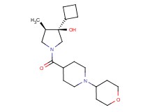 (3R*,4R*)-3-cyclobutyl-4-methyl-1-{[1-(tetrahydro-2H-pyran-4-yl)-4-piperidinyl]carbonyl}-3-pyrrolidinol