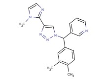 3-{(3,4-dimethylphenyl)[4-(1-methyl-1H-imidazol-2-yl)-1H-1,2,3-triazol-1-yl]methyl}pyridine