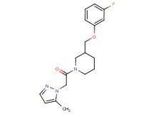 3-[(3-fluorophenoxy)methyl]-1-[(5-methyl-1H-pyrazol-1-yl)acetyl]piperidine