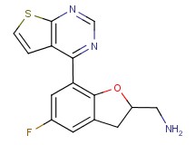 1-(5-fluoro-7-thieno[2,3-d]pyrimidin-4-yl-2,3-dihydro-1-benzofuran-2-yl)methanamine