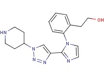 2-(2-{2-[1-(4-piperidinyl)-1H-1,2,3-triazol-4-yl]-1H-imidazol-1-yl}phenyl)ethanol hydrochloride