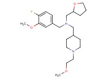 (4-fluoro-3-methoxybenzyl){[1-(2-methoxyethyl)-4-piperidinyl]methyl}(tetrahydro-2-furanylmethyl)amine