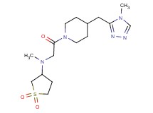 N-methyl-N-(2-{4-[(4-methyl-4H-1,2,4-triazol-3-yl)methyl]-1-piperidinyl}-2-oxoethyl)tetrahydro-3-thiophenamine 1,1-dioxide hydrochloride
