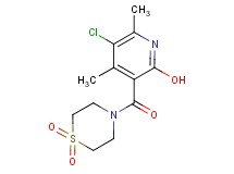 5-chloro-3-[(1,1-dioxido-4-thiomorpholinyl)carbonyl]-4,6-dimethyl-2-pyridinol
