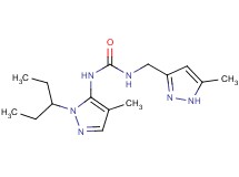 N-[1-(1-ethylpropyl)-4-methyl-1H-pyrazol-5-yl]-N'-[(5-methyl-1H-pyrazol-3-yl)methyl]urea