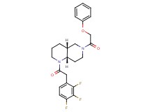 (4aR*,8aS*)-6-(phenoxyacetyl)-1-[(2,3,4-trifluorophenyl)acetyl]decahydro-1,6-naphthyridine