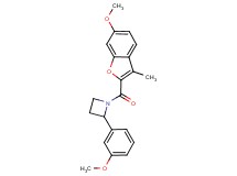 1-[(6-methoxy-3-methyl-1-benzofuran-2-yl)carbonyl]-2-(3-methoxyphenyl)azetidine