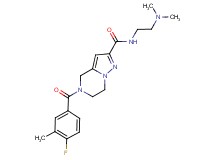 N-[2-(dimethylamino)ethyl]-5-(4-fluoro-3-methylbenzoyl)-4,5,6,7-tetrahydropyrazolo[1,5-a]pyrazine-2-carboxamide
