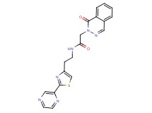2-(1-oxo-2(1H)-phthalazinyl)-N-{2-[2-(2-pyrazinyl)-1,3-thiazol-4-yl]ethyl}acetamide