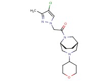(1S*,5R*)-6-[(4-chloro-3-methyl-1H-pyrazol-1-yl)acetyl]-3-(tetrahydro-2H-pyran-4-yl)-3,6-diazabicyclo[3.2.2]nonane