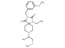 1-ethyl-3-(3-methoxybenzyl)-8-[1-methyl-2-(methylthio)ethyl]-1,3,8-triazaspiro[4.5]decane-2,4-dione