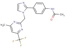N-[4-(1-{[4-methyl-6-(trifluoromethyl)pyrimidin-2-yl]methyl}-1H-imidazol-2-yl)phenyl]acetamide