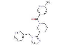 2-methyl-5-({3-[1-(3-pyridinylmethyl)-1H-imidazol-2-yl]-1-piperidinyl}carbonyl)pyridine