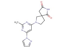 7-[2-methyl-6-(1H-pyrazol-1-yl)pyrimidin-4-yl]-2,7-diazaspiro[4.4]nonane-1,3-dione