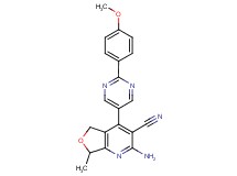 2-amino-4-[2-(4-methoxyphenyl)pyrimidin-5-yl]-7-methyl-5,7-dihydrofuro[3,4-b]pyridine-3-carbonitrile