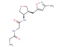 N-[2-({(3R*,4S*)-4-[(3-methylisoxazol-5-yl)methyl]tetrahydrofuran-3-yl}amino)-2-oxoethyl]propanamide