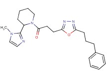 2-(1-methyl-1H-imidazol-2-yl)-1-{3-[5-(3-phenylpropyl)-1,3,4-oxadiazol-2-yl]propanoyl}piperidine