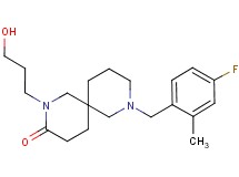 8-(4-fluoro-2-methylbenzyl)-2-(3-hydroxypropyl)-2,8-diazaspiro[5.5]undecan-3-one