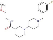 1'-(3-fluorobenzyl)-N-(2-methoxyethyl)-1,4'-bipiperidine-3-carboxamide