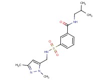 3-({[(1,3-dimethyl-1H-pyrazol-5-yl)methyl]amino}sulfonyl)-N-isobutylbenzamide