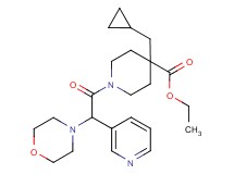 ethyl 4-(cyclopropylmethyl)-1-[4-morpholinyl(3-pyridinyl)acetyl]-4-piperidinecarboxylate