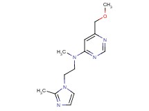 6-(methoxymethyl)-N-methyl-N-[2-(2-methyl-1H-imidazol-1-yl)ethyl]pyrimidin-4-amine