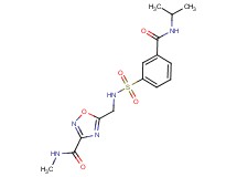 5-{[({3-[(isopropylamino)carbonyl]phenyl}sulfonyl)amino]methyl}-N-methyl-1,2,4-oxadiazole-3-carboxamide