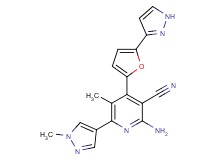 2-amino-5-methyl-6-(1-methyl-1H-pyrazol-4-yl)-4-[5-(1H-pyrazol-3-yl)-2-furyl]nicotinonitrile