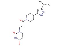 1-{3-[4-(3-isopropyl-1H-pyrazol-5-yl)piperidin-1-yl]-3-oxopropyl}pyrimidine-2,4(1H,3H)-dione