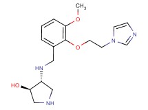 (3R*,4R*)-4-({2-[2-(1H-imidazol-1-yl)ethoxy]-3-methoxybenzyl}amino)pyrrolidin-3-ol