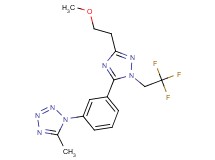 1-{3-[3-(2-methoxyethyl)-1-(2,2,2-trifluoroethyl)-1H-1,2,4-triazol-5-yl]phenyl}-5-methyl-1H-tetrazole
