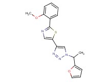 1-[1-(2-furyl)ethyl]-4-[2-(2-methoxyphenyl)-1,3-thiazol-5-yl]-1H-1,2,3-triazole
