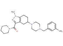 1-methyl-5-[4-(3-methylbenzyl)-1-piperazinyl]-3-(1-piperidinylcarbonyl)-4,5,6,7-tetrahydro-1H-indazole