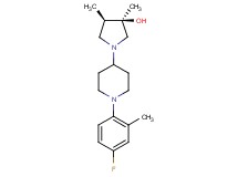 (3R*,4R*)-1-[1-(4-fluoro-2-methylphenyl)-4-piperidinyl]-3,4-dimethyl-3-pyrrolidinol