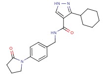 3-cyclohexyl-N-[4-(2-oxo-1-pyrrolidinyl)benzyl]-1H-pyrazole-4-carboxamide