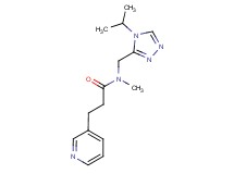 N-[(4-isopropyl-4H-1,2,4-triazol-3-yl)methyl]-N-methyl-3-(3-pyridinyl)propanamide