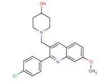 1-{[2-(4-chlorophenyl)-7-methoxy-3-quinolinyl]methyl}-4-piperidinol